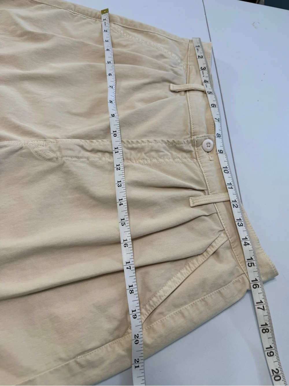 Mother Pleated Catch Beige Bermuda Shorts Women Size 31